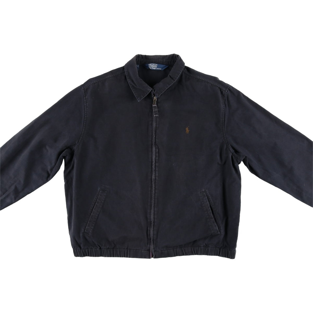 Ralph Lauren POLO by Ralph Lauren Swing Top Sports Jacket Men's L size cotton black type Vintage Second Hand