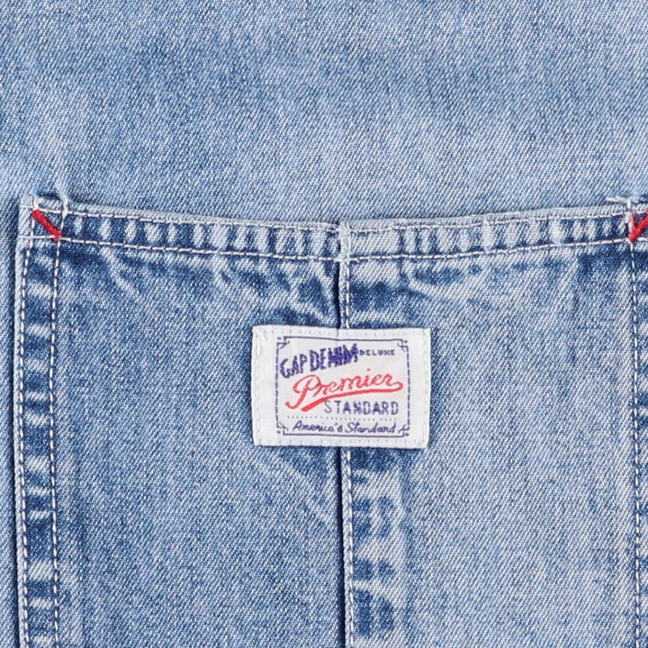 90'S GAP DENIM Old Gap Denim Coverall Men's Size Medium Vintage cotton blue type Vintage Second Hand