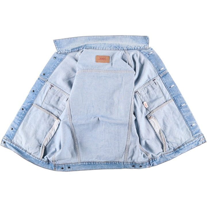 90'S Levi's 70507-0214 denim jacket, denim jacket, made in USA, men's size L, vintage cotton blue type Vintage Second Hand