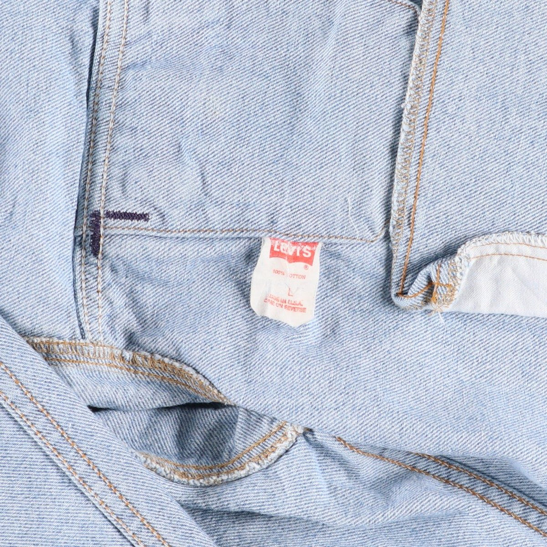 90'S Levi's 70507-0214 denim jacket, denim jacket, made in USA, men's size L, vintage cotton blue type Vintage Second Hand