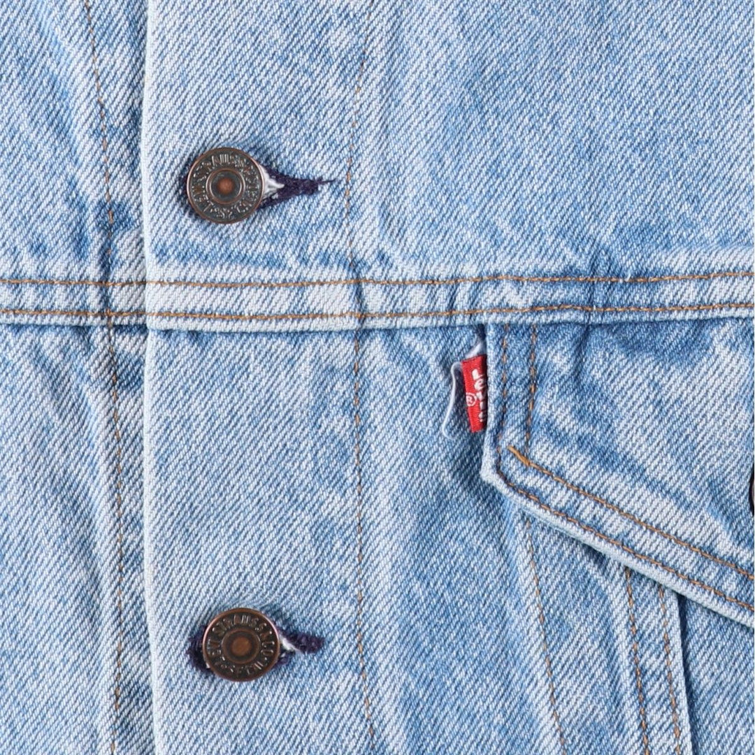 90'S Levi's 70507-0214 denim jacket, denim jacket, made in USA, men's size L, vintage cotton blue type Vintage Second Hand