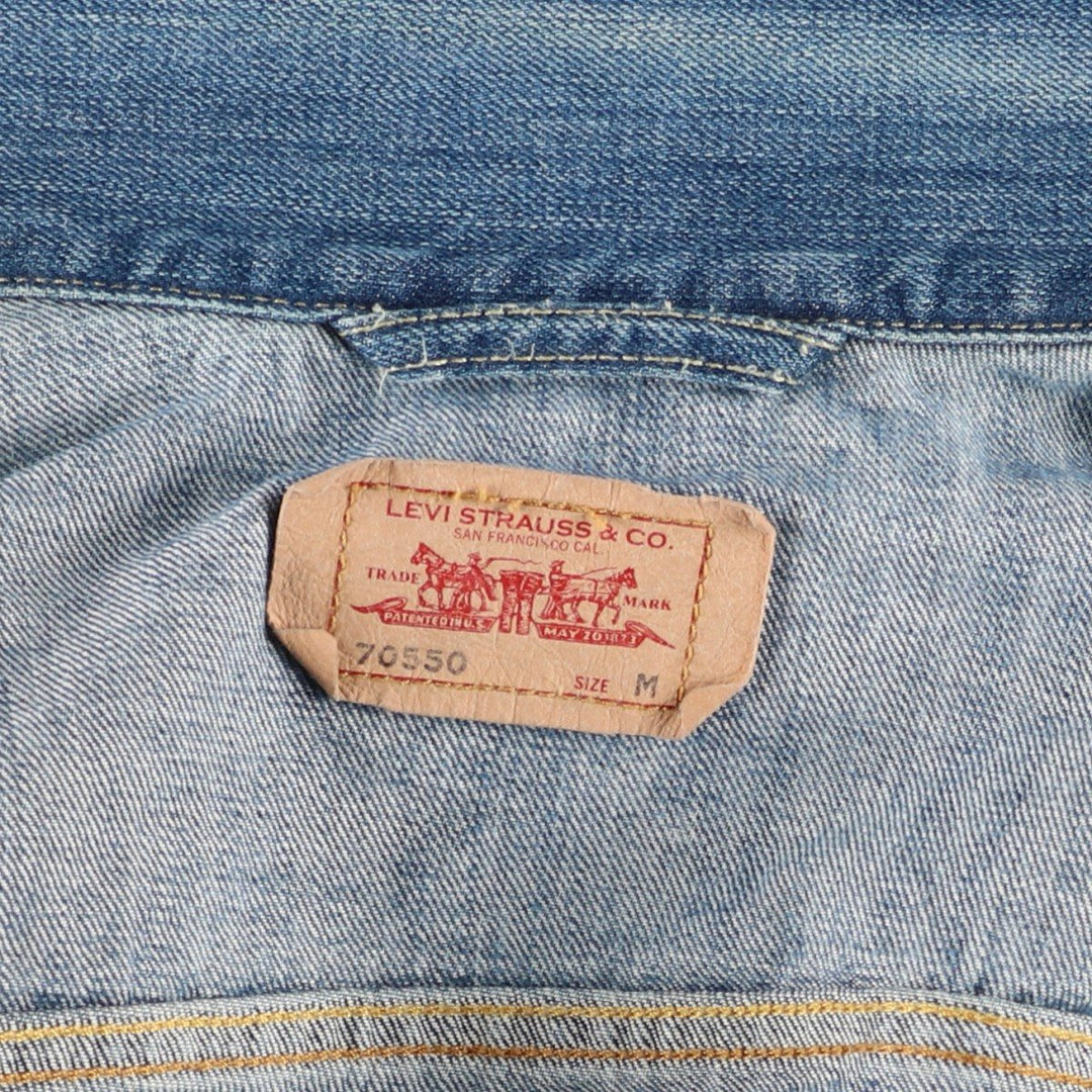 2000'S Levi's 70550-0439 Euro Model Denim Jacket, Men's Size Medium cotton blue type Vintage Second Hand