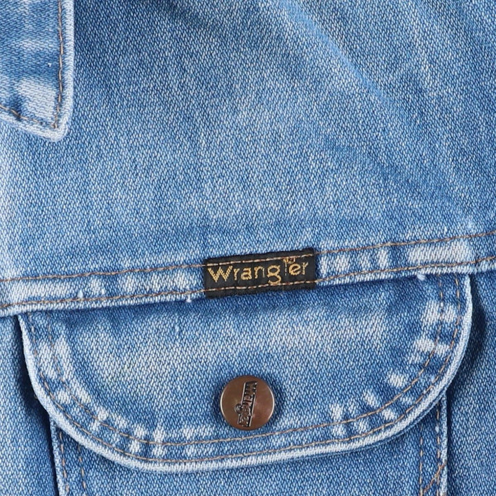 Vintage 70s-80'S Wrangler denim jacket, size M, men's cotton blue type Vintage Second Hand