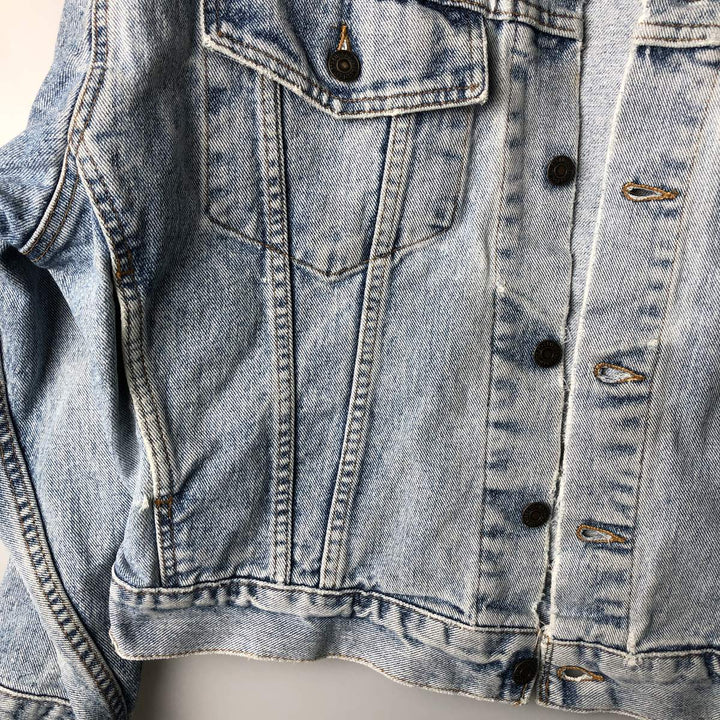 Vintage 1990'S Levi's 70598-4891 Large Patch Denim Jacket, Men's Size Medium unclear blue type Vintage Second Hand