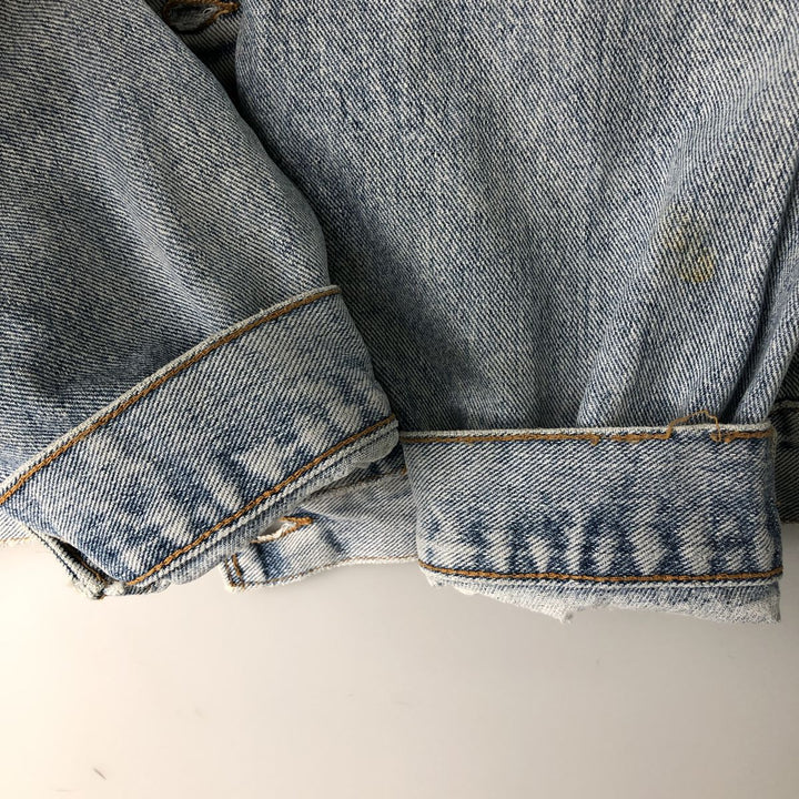 Vintage 1990'S Levi's 70598-4891 Large Patch Denim Jacket, Men's Size Medium unclear blue type Vintage Second Hand
