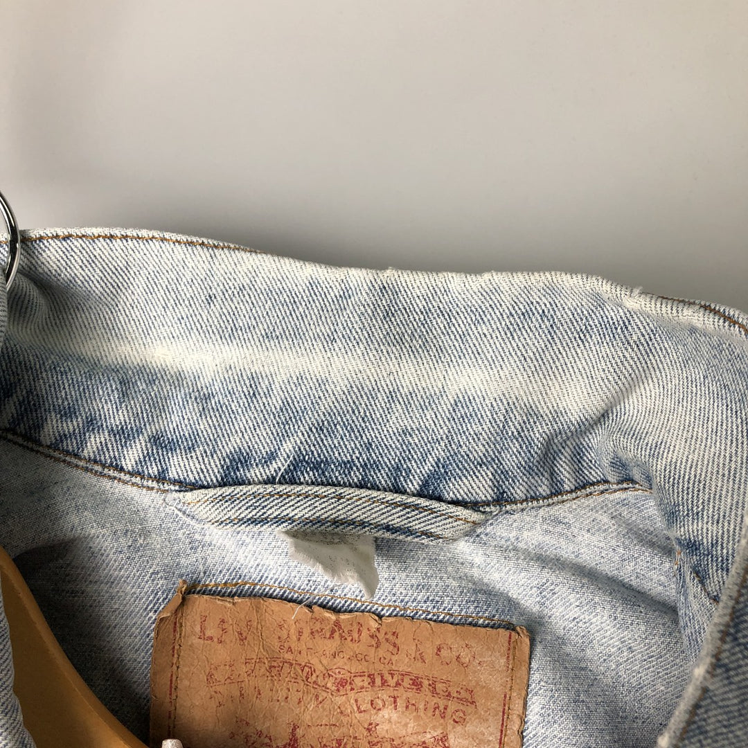 Vintage 1990'S Levi's 70598-4891 Large Patch Denim Jacket, Men's Size Medium unclear blue type Vintage Second Hand