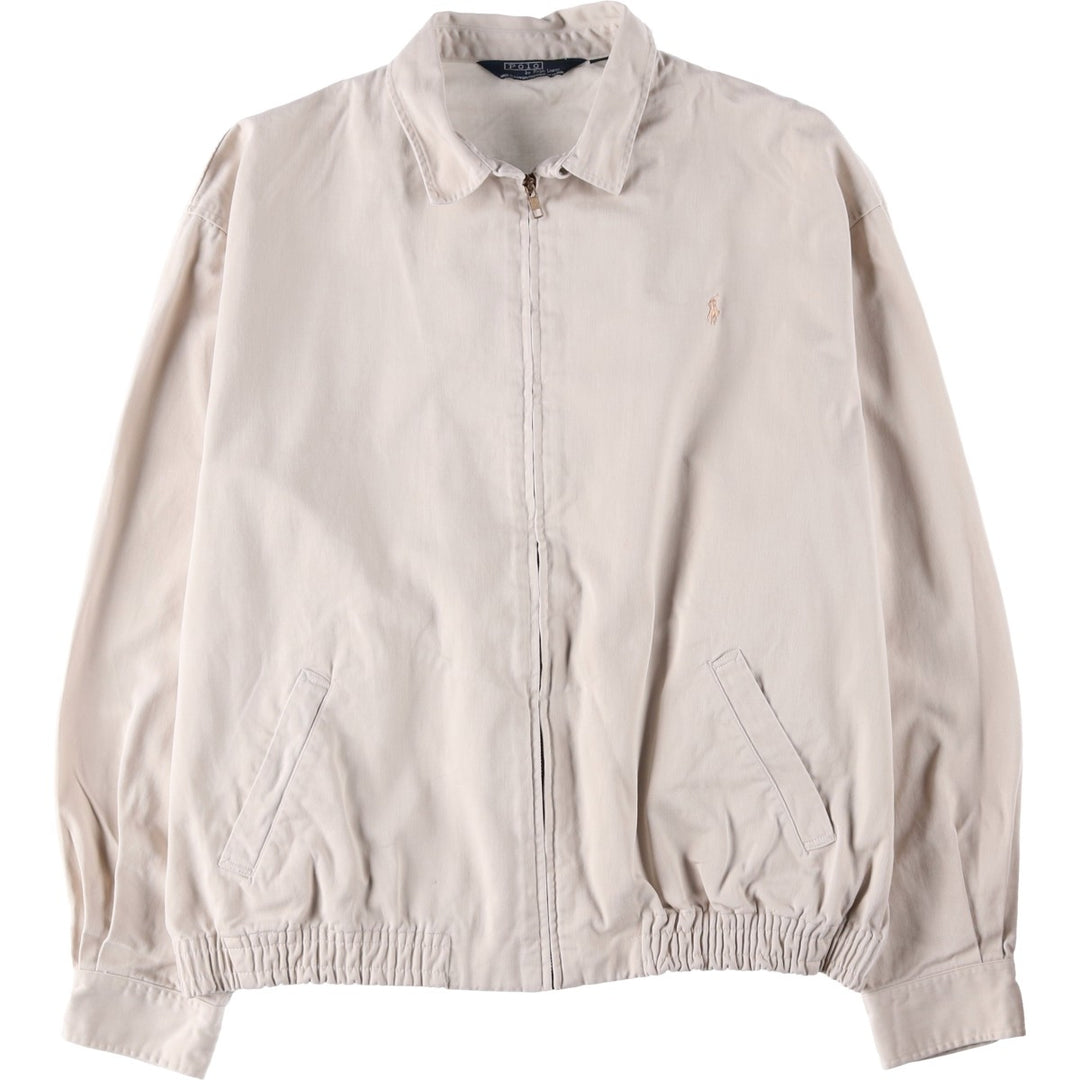 Ralph Lauren POLO by Ralph Lauren Swing Top Sports Jacket Made in Canada Men's L size cotton Beige type Vintage Second Hand