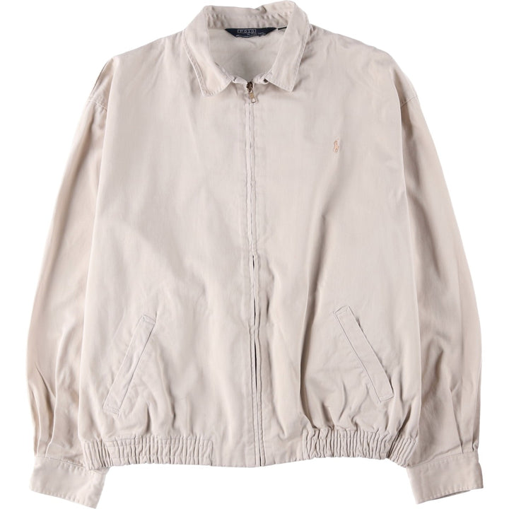 Ralph Lauren POLO by Ralph Lauren Swing Top Sports Jacket Made in Canada Men's L size cotton Beige type Vintage Second Hand