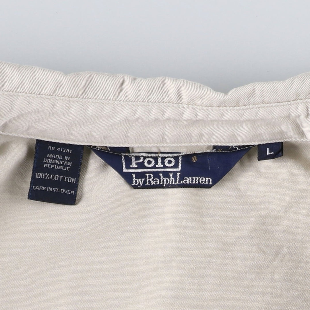 Ralph Lauren POLO by Ralph Lauren Swing Top Sports Jacket Men's L size cotton Beige type Vintage Second Hand