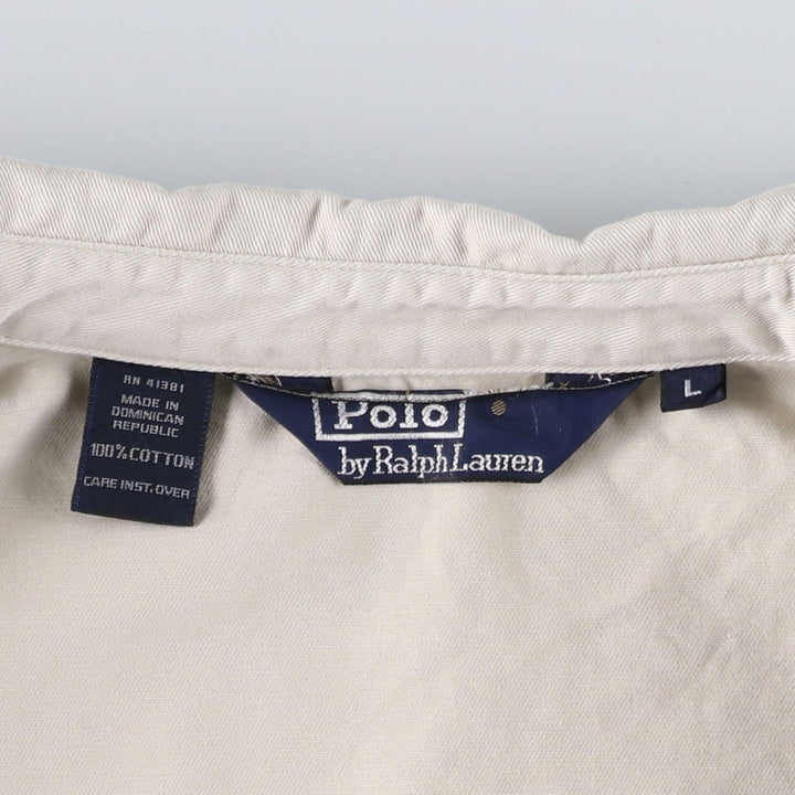 Ralph Lauren POLO by Ralph Lauren Swing Top Sports Jacket Men's L size cotton Beige type Vintage Second Hand