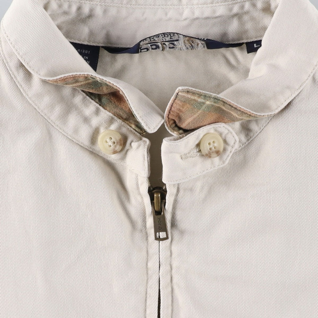 Ralph Lauren POLO by Ralph Lauren Swing Top Sports Jacket Men's L size cotton Beige type Vintage Second Hand