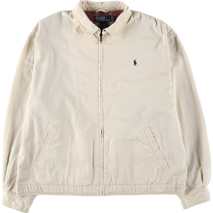 Ralph Lauren POLO by Ralph Lauren Swing Top Sports Jacket Men's L size cotton unbleached Vintage Second Hand