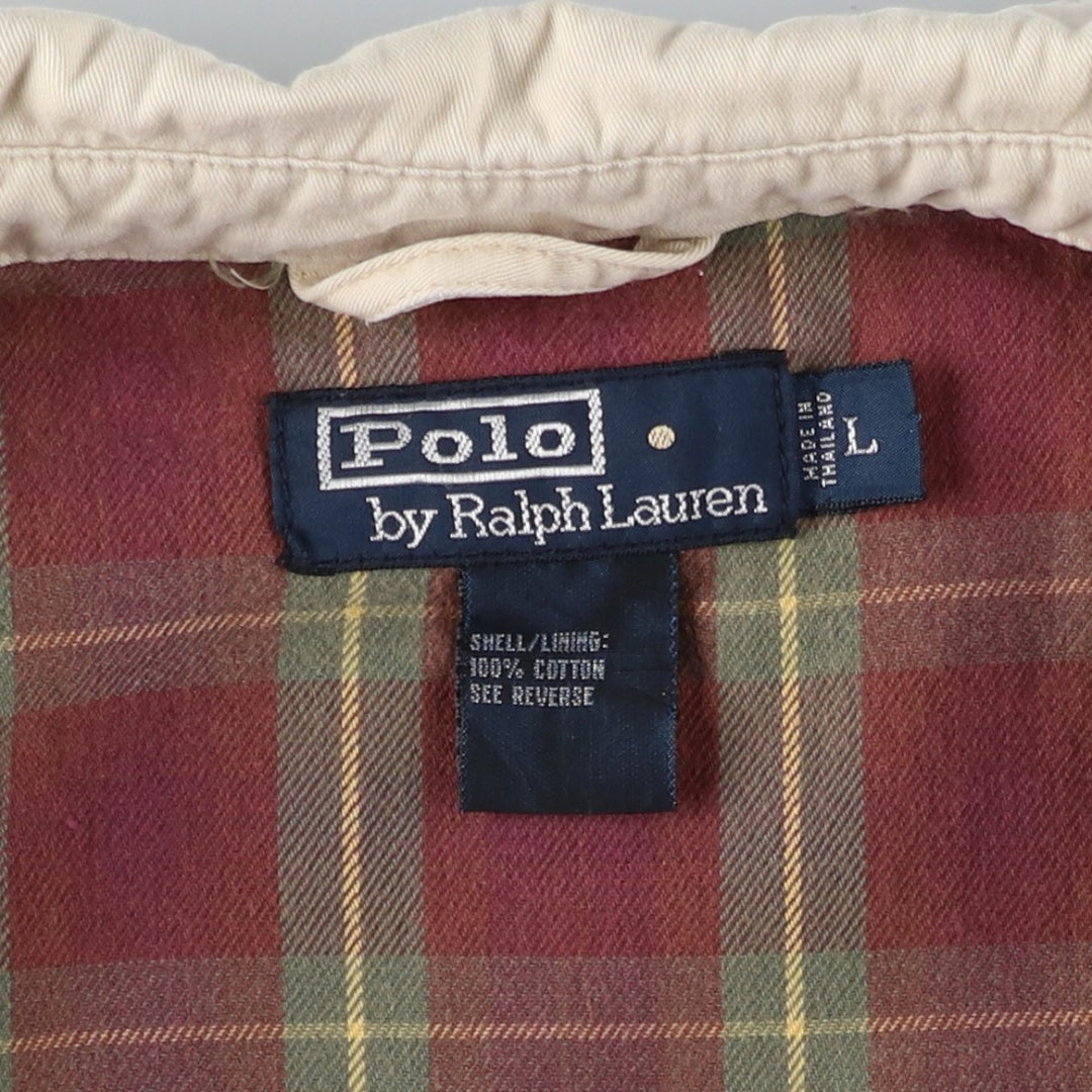 Ralph Lauren POLO by Ralph Lauren Swing Top Sports Jacket Men's L size cotton unbleached Vintage Second Hand