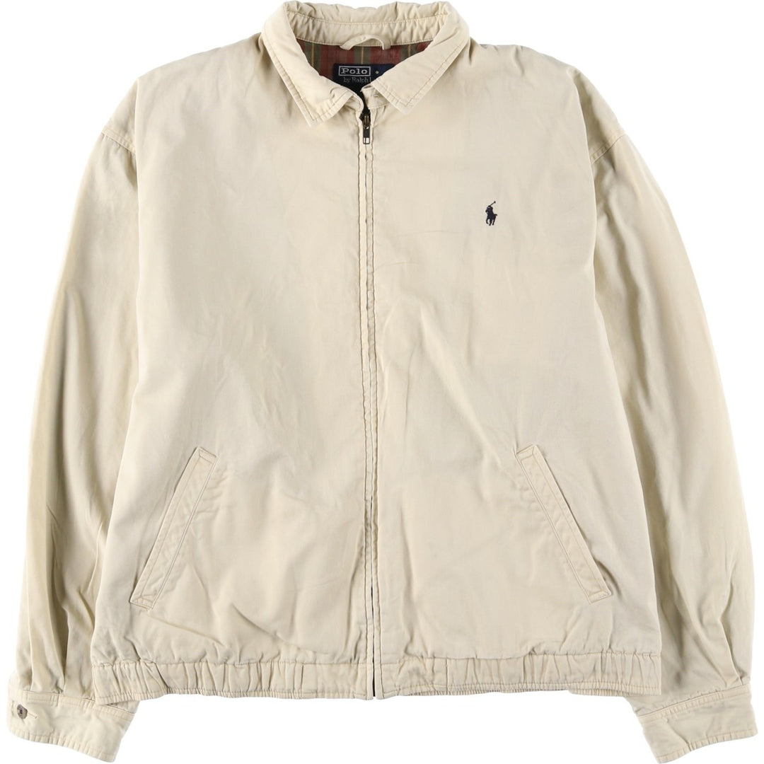 Ralph Lauren POLO by Ralph Lauren Swing Top Sports Jacket Men's L size cotton unbleached Vintage Second Hand