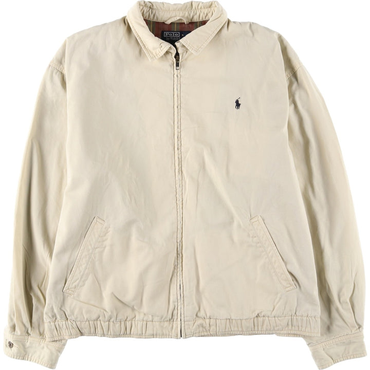 Ralph Lauren POLO by Ralph Lauren Swing Top Sports Jacket Men's L size cotton unbleached Vintage Second Hand