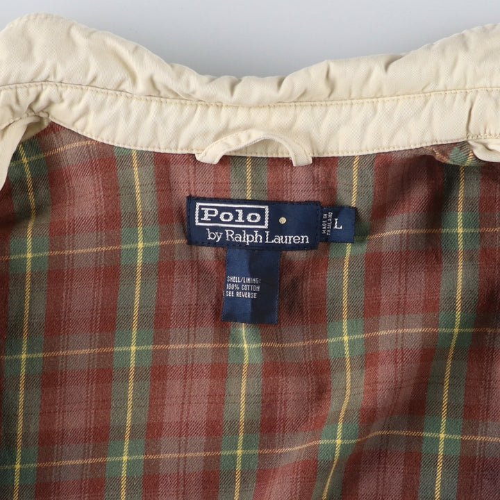 Ralph Lauren POLO by Ralph Lauren Swing Top Sports Jacket Men's L size cotton unbleached Vintage Second Hand