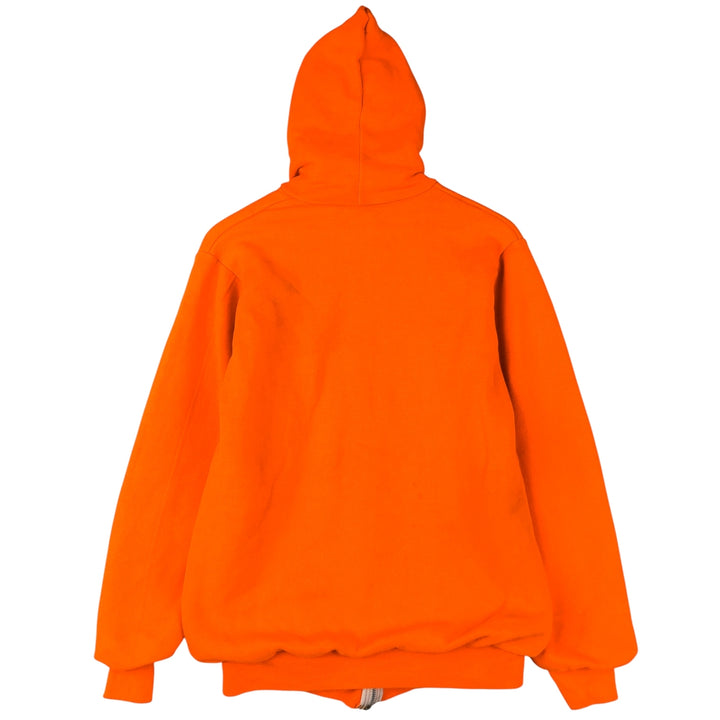Sweat full-zip hoodie, men's size S unclear orange type Vintage Second Hand
