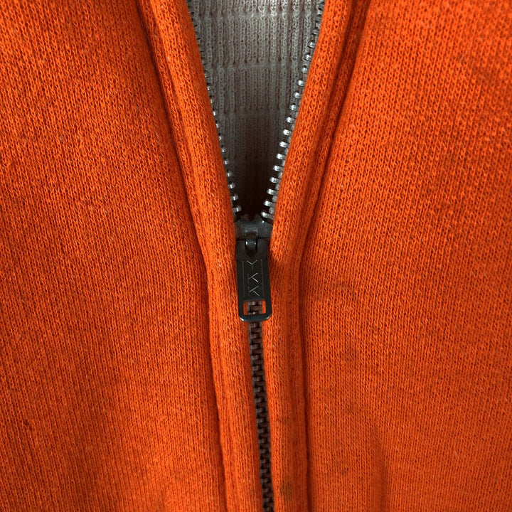 Sweat full-zip hoodie, men's size S unclear orange type Vintage Second Hand