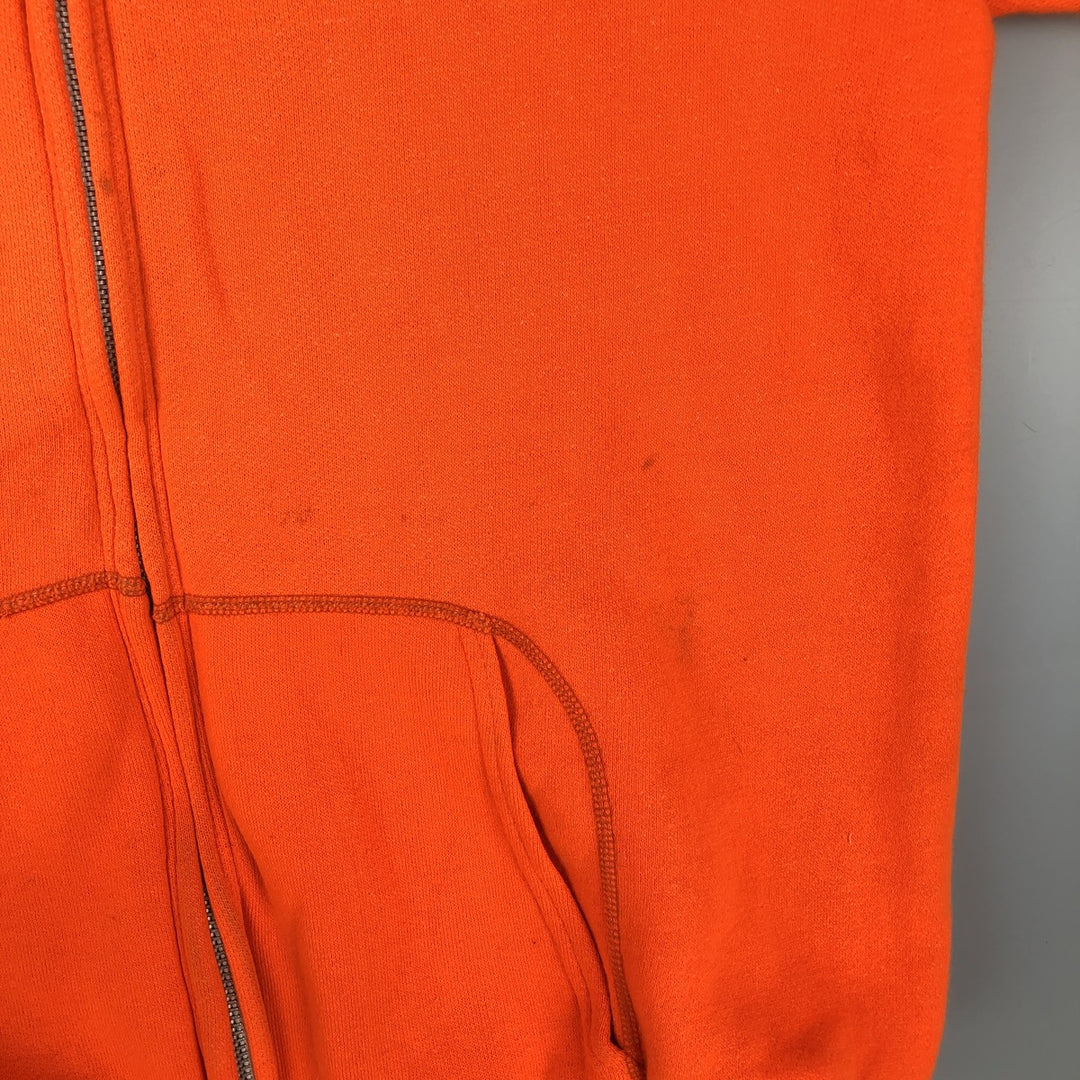 Sweat full-zip hoodie, men's size S unclear orange type Vintage Second Hand