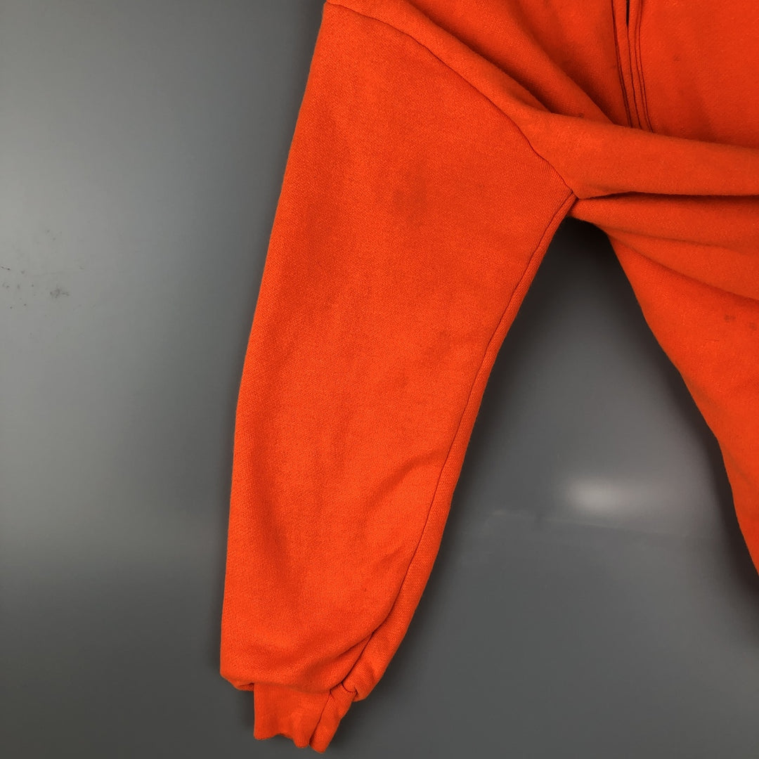 Sweat full-zip hoodie, men's size S unclear orange type Vintage Second Hand