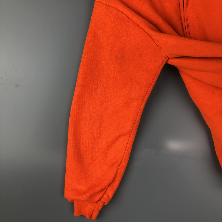 Sweat full-zip hoodie, men's size S unclear orange type Vintage Second Hand