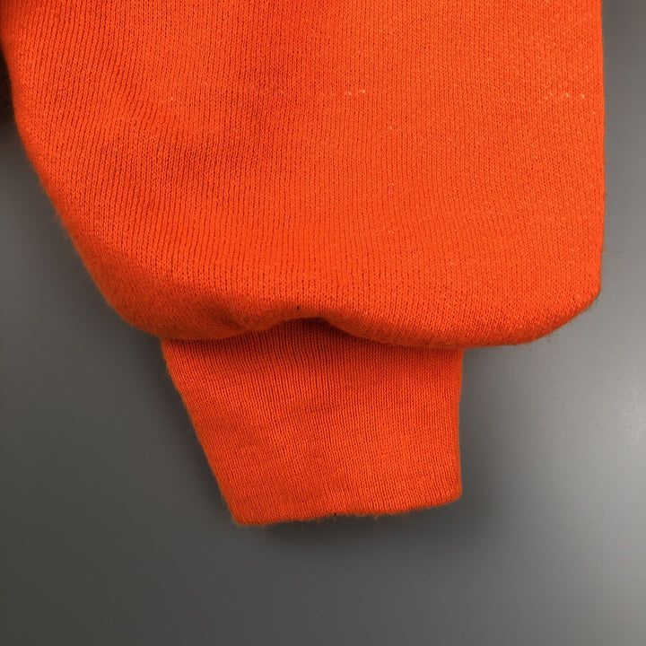 Sweat full-zip hoodie, men's size S unclear orange type Vintage Second Hand