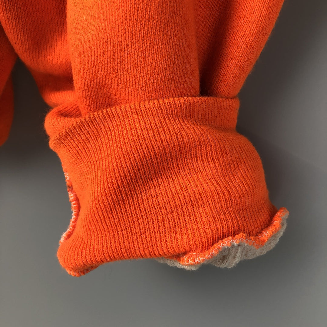 Sweat full-zip hoodie, men's size S unclear orange type Vintage Second Hand