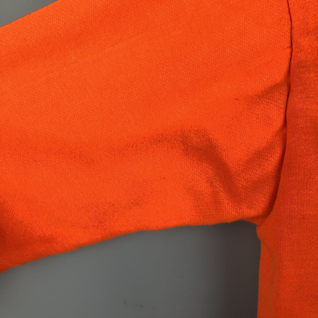 Sweat full-zip hoodie, men's size S unclear orange type Vintage Second Hand