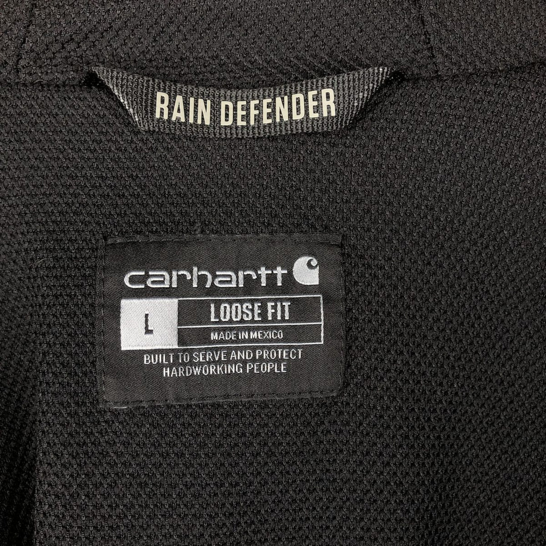 Carhartt Loose Fit Rain Defender Full-Zip Sweatshirt, Men's Size L cotton navy blue type Vintage Second Hand
