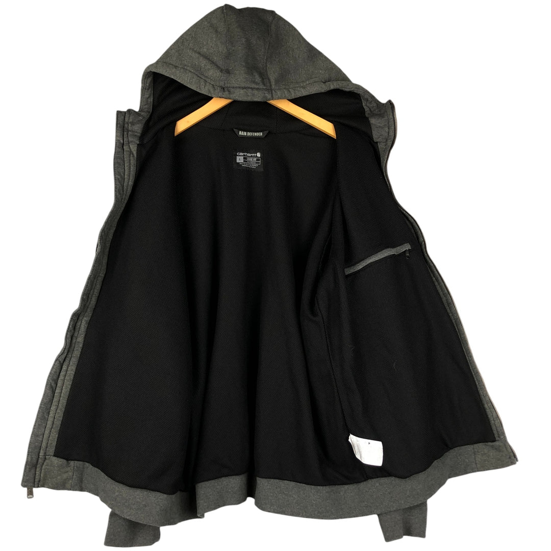 Carhartt Loose Fit Rain Defender Full-Zip Sweatshirt, Men's Size L cotton gray type Vintage Second Hand