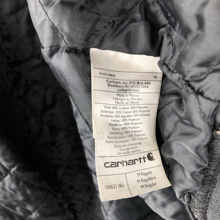 Carhartt RAIN DEFENDER Padded Full-Zip Sweatshirt, Men's Size M cotton Charcoal Vintage Second Hand