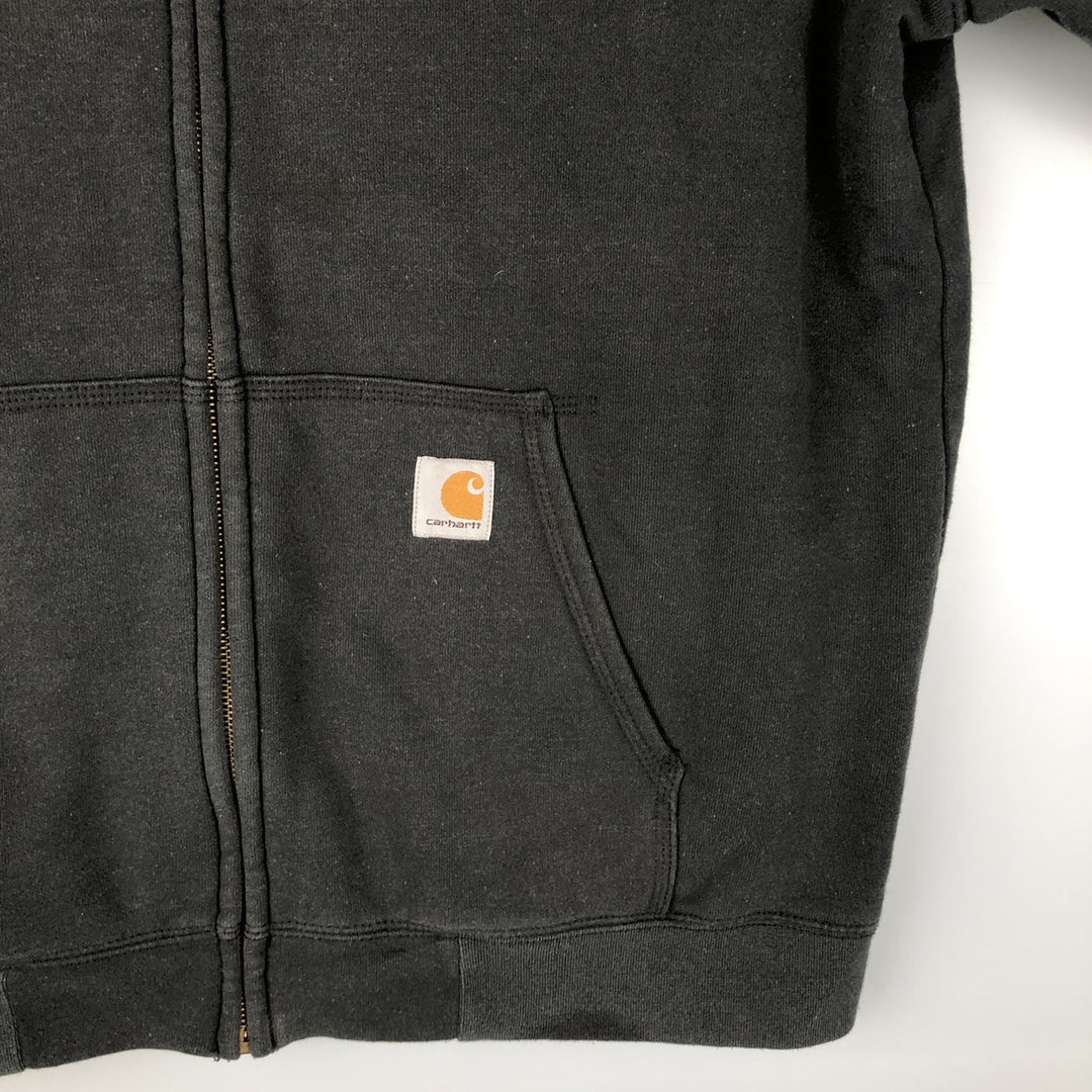 Carhartt RAIN DEFENDER Padded Full-Zip Sweatshirt, Men's Size M cotton Charcoal Vintage Second Hand