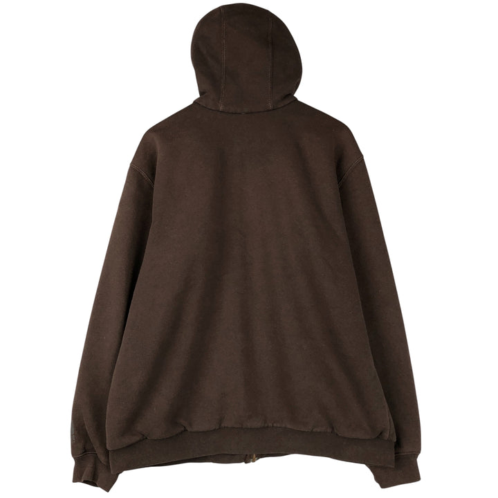 Carhartt RAIN DEFENDER Rain Defender Full-Zip Sweatshirt Hoodie, Men's Size M cotton brown type Vintage Second Hand