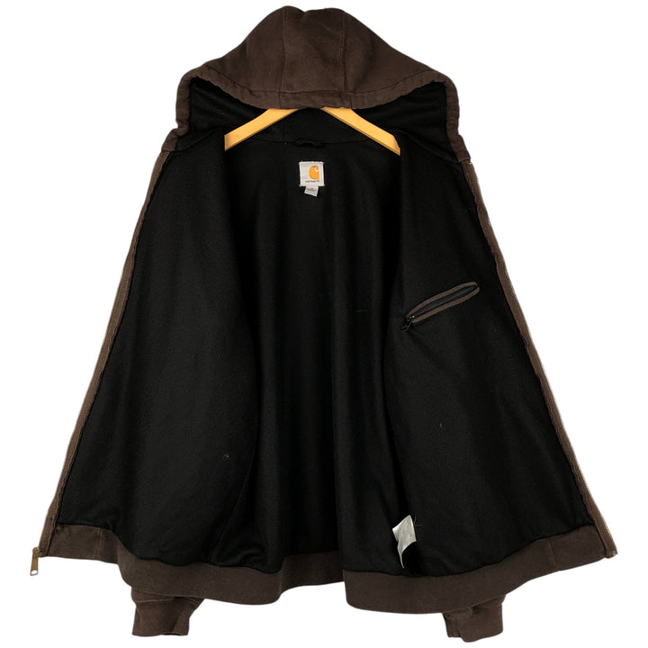 Carhartt RAIN DEFENDER Rain Defender Full-Zip Sweatshirt Hoodie, Men's Size M cotton brown type Vintage Second Hand