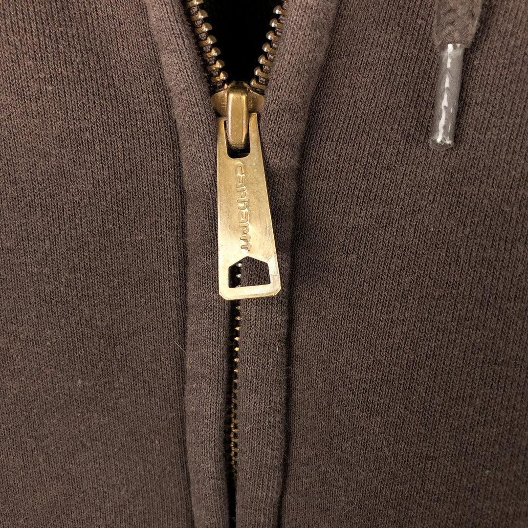 Carhartt RAIN DEFENDER Rain Defender Full-Zip Sweatshirt Hoodie, Men's Size M cotton brown type Vintage Second Hand