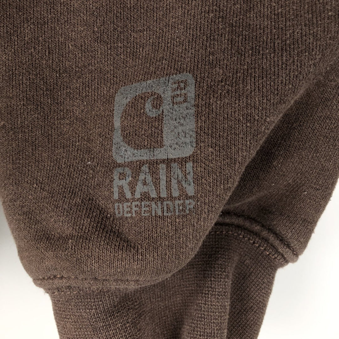 Carhartt RAIN DEFENDER Rain Defender Full-Zip Sweatshirt Hoodie, Men's Size M cotton brown type Vintage Second Hand