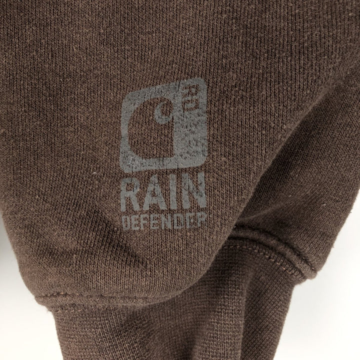 Carhartt RAIN DEFENDER Rain Defender Full-Zip Sweatshirt Hoodie, Men's Size M cotton brown type Vintage Second Hand