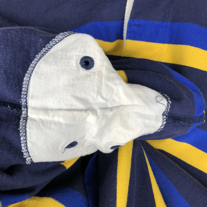 Ralph Lauren POLO by Ralph Lauren Striped Pattern Long Sleeve Rugby Shirt Men's M cotton Navy blue Vintage Second Hand