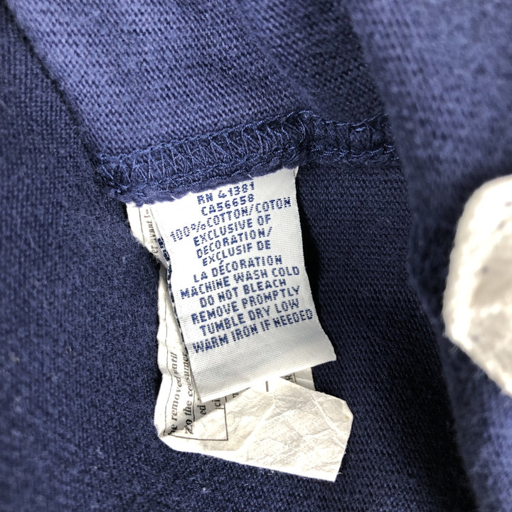 Ralph Lauren POLO RALPH LAUREN CUSTOM FIT long-sleeved rugby shirt, men's size L cotton navy blue type Vintage Second Hand