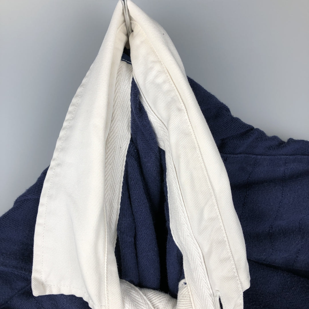 Ralph Lauren POLO RALPH LAUREN CUSTOM FIT long-sleeved rugby shirt, men's size L cotton navy blue type Vintage Second Hand