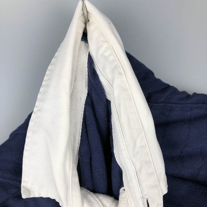 Ralph Lauren POLO RALPH LAUREN CUSTOM FIT long-sleeved rugby shirt, men's size L cotton navy blue type Vintage Second Hand