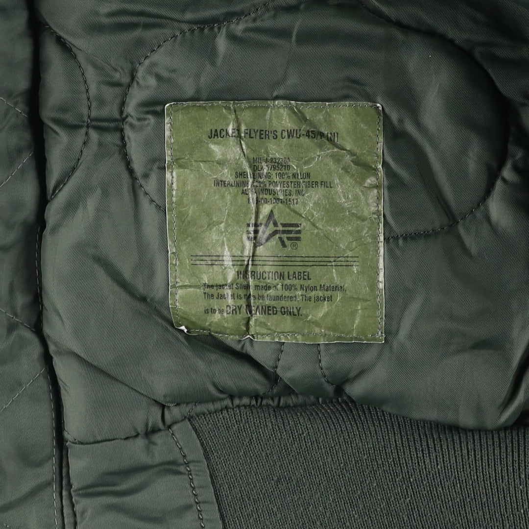 Civilian Alpha CWU-45 Nylon Khaki type Vintage Second Hand