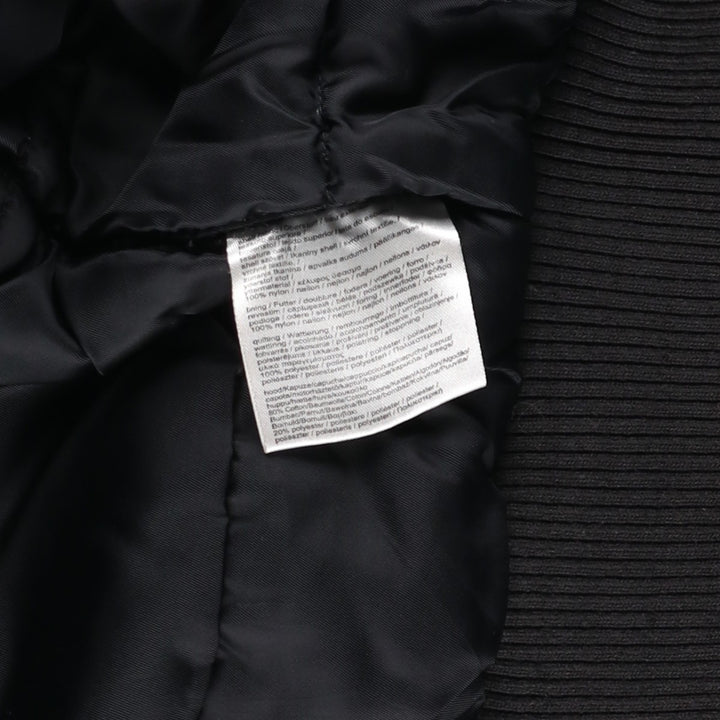 Civilian Alpha MA-1 type padded military flight jacket, men's XL size Nylon black type Vintage Second Hand