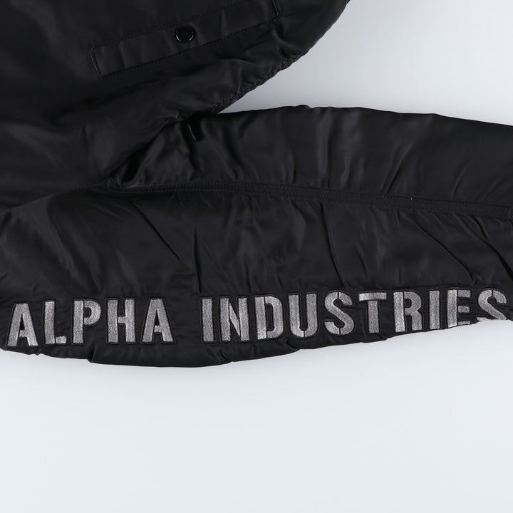Civilian Alpha MA-1 type padded military flight jacket, men's XL size Nylon black type Vintage Second Hand