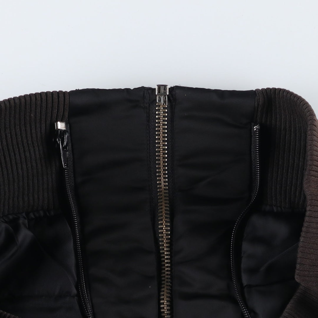 Civilian Alpha MA-1 type padded military flight jacket, men's XL size Nylon black type Vintage Second Hand