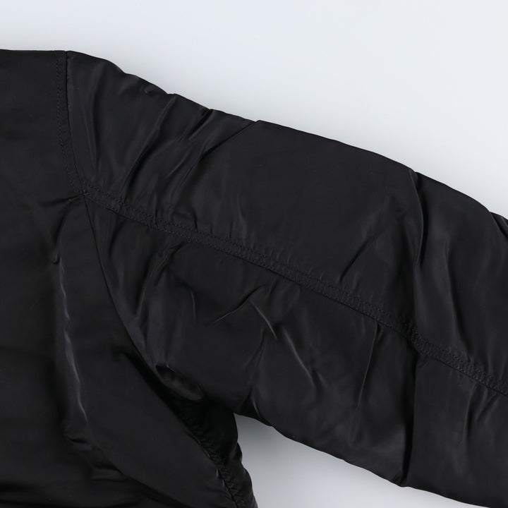 Civilian Alpha MA-1 type padded military flight jacket, men's XL size Nylon black type Vintage Second Hand
