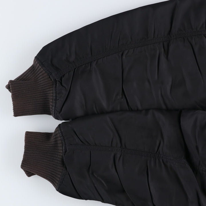 Civilian Alpha MA-1 type padded military flight jacket, men's XL size Nylon black type Vintage Second Hand