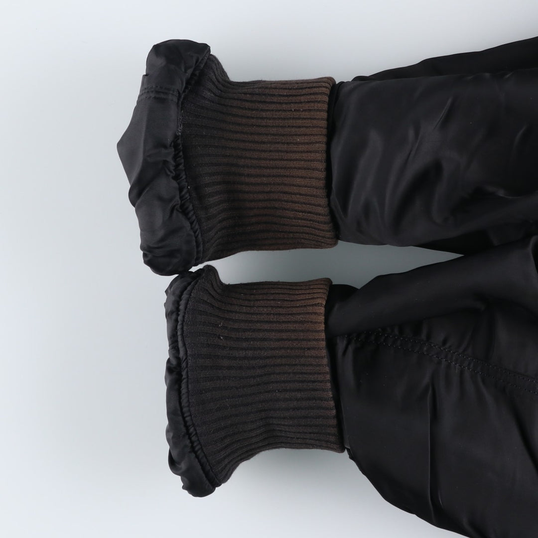 Civilian Alpha MA-1 type padded military flight jacket, men's XL size Nylon black type Vintage Second Hand