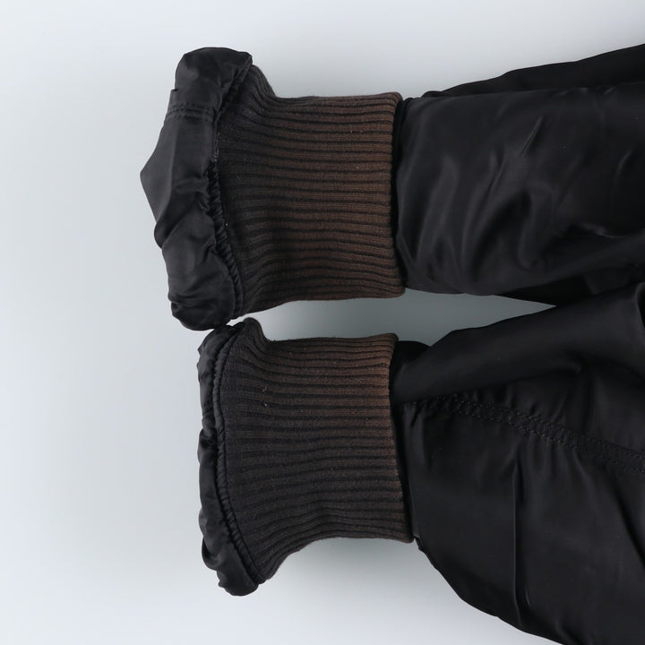 Civilian Alpha MA-1 type padded military flight jacket, men's XL size Nylon black type Vintage Second Hand