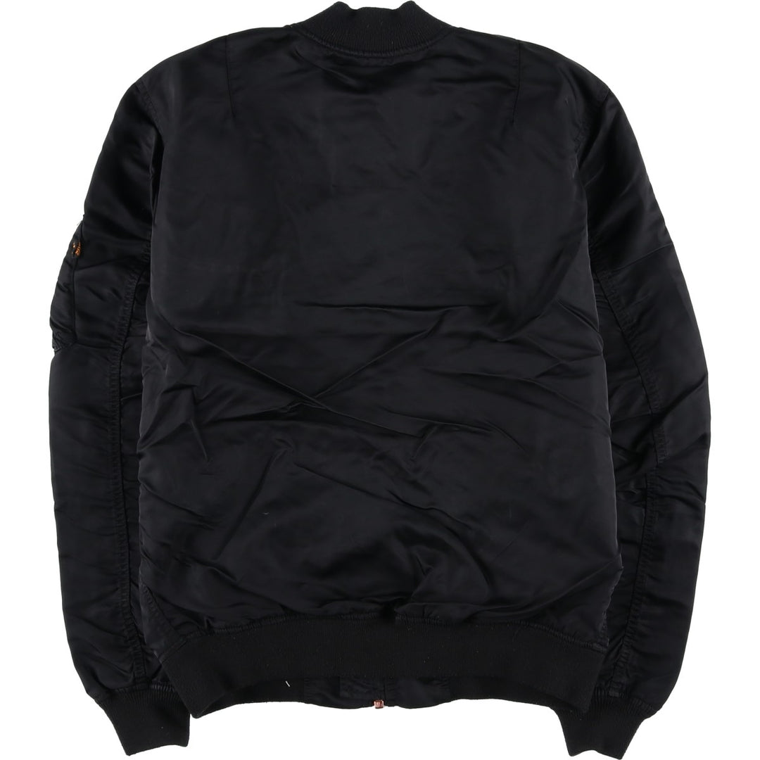 Civilian Alpha MA-1 Military Flight Jacket, Men's Size L Nylon black type Vintage Second Hand